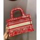Fake Christian Dior Mini Dior Book Tote Red Replica