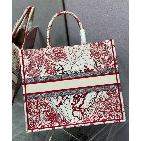 Fake Christian Dior Dioramour Dior Book Tote Red Replica