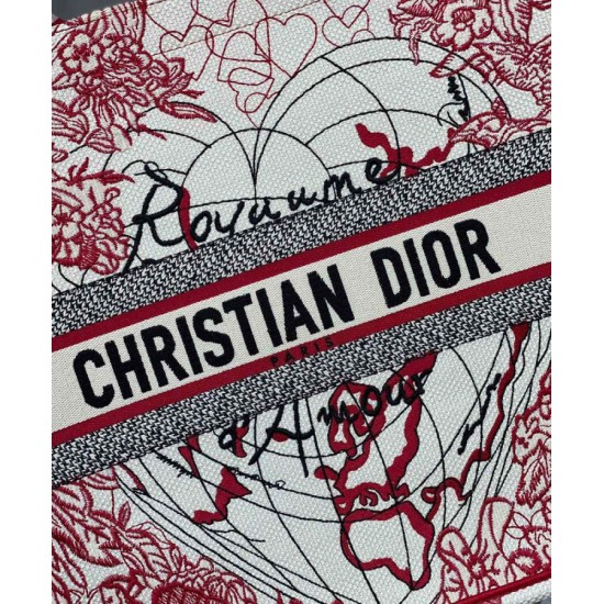 Fake Christian Dior Dioramour Dior Book Tote Red Replica