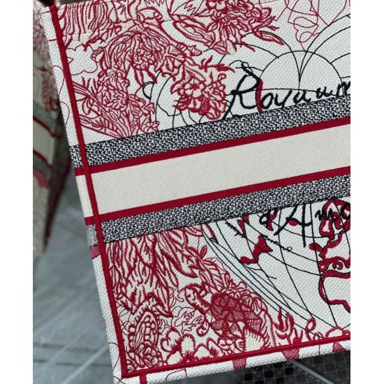 Fake Christian Dior Dioramour Dior Book Tote Red Replica