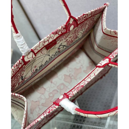 Fake Christian Dior Dioramour Dior Book Tote Red Replica