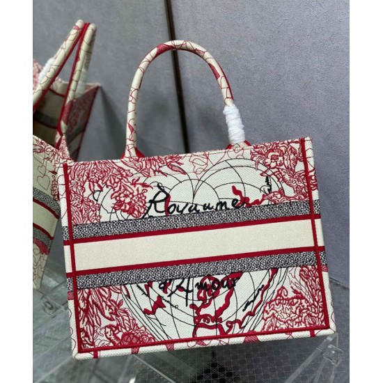 Replica Christian Dior Small Dior Book Tote Red