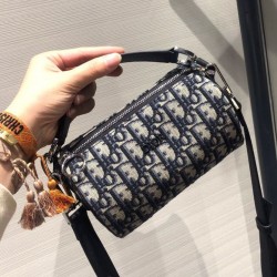 Replica Christian Dior Mini Roller Messenger Bag Dark Blue Fake Christian Dior Mini Roller Messenger Bag Dark Blue Replica