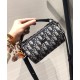 Fake Christian Dior Mini Roller Messenger Bag Dark Blue Replica