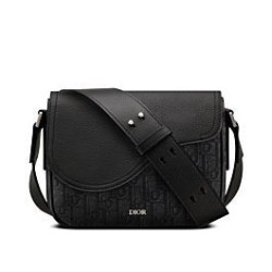 Replica Christian Dior Mini Saddle Messenger Bag Black