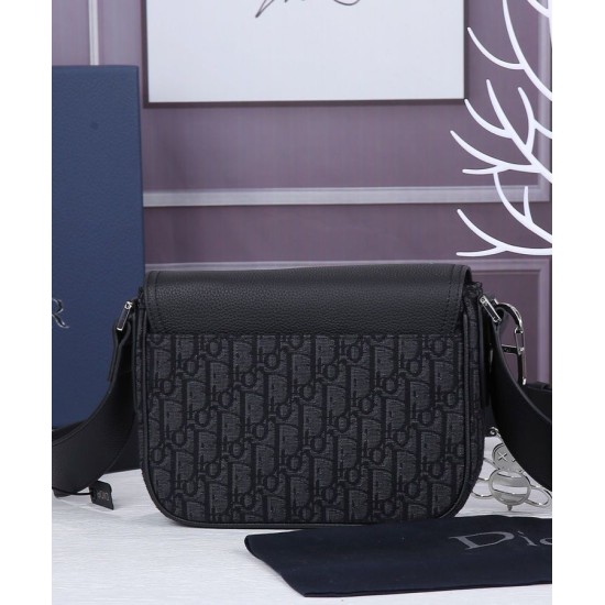 Replica Christian Dior Mini Saddle Messenger Bag Black
