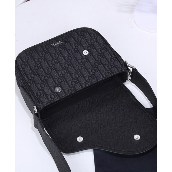 Replica Christian Dior Mini Saddle Messenger Bag Black