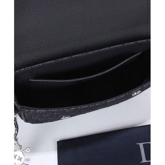 Replica Christian Dior Mini Saddle Messenger Bag Black