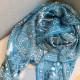 Replica Hermes Peuple de Vent Bandana Scarf 140 Blue