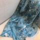 Replica Hermes Peuple de Vent Bandana Scarf 140 Blue