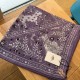 Fake Hermes Peuple de Vent Bandana Scarf 140 Purple Replica