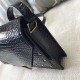 Fake YSL Saint Laurent Margaux Satchel Crocodile Embossed Black Replica