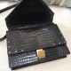 Fake YSL Saint Laurent Margaux Satchel Crocodile Embossed Black Replica