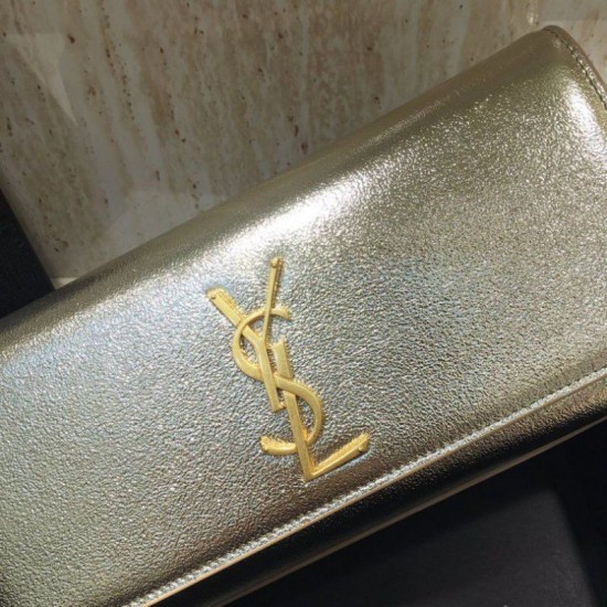 Fake YSL Saint Laurent Classic Clutch Gold Replica