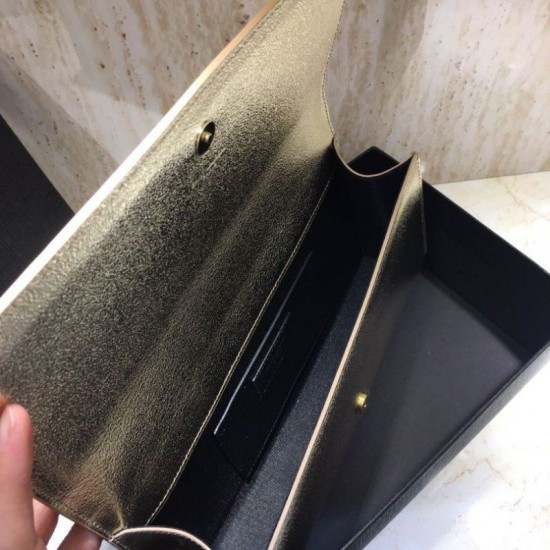Fake YSL Saint Laurent Classic Clutch Gold Replica