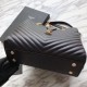 Replica YSL Saint Laurent Shoping Bag Graind leather Black