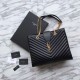 Replica YSL Saint Laurent Shoping Bag Graind leather Black