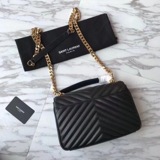 Fake YSL Saint Laurent Medium Monogram College Satchel Bag Replica