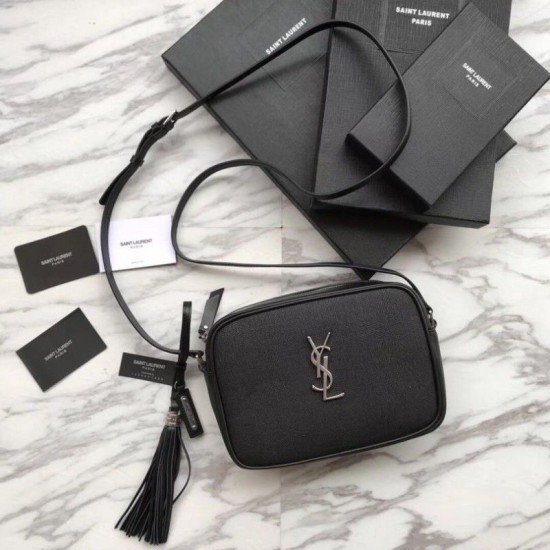 Replica YSL Saint Laurent Medium LouLou Chain Bag Smooth Leather Black Fake YSL Saint Laurent Medium LouLou Chain Bag Smooth Leather Black Replica