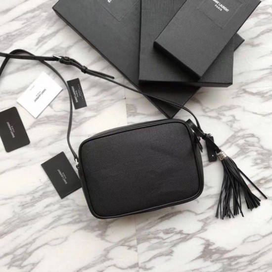 Replica YSL Saint Laurent Medium LouLou Chain Bag Smooth Leather Black Fake YSL Saint Laurent Medium LouLou Chain Bag Smooth Leather Black Replica