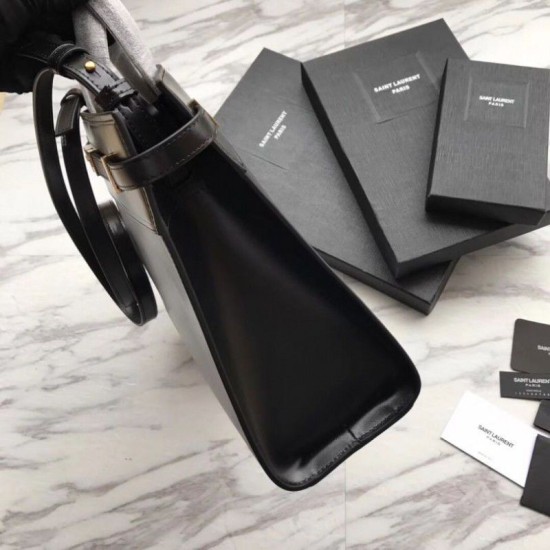 Replica YSL Saint Laurent Small Manhattan Top Handle Bag Black