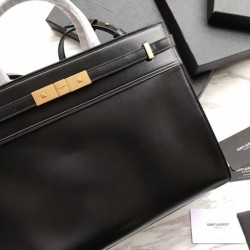 Replica YSL Saint Laurent Small Manhattan Top Handle Bag Black Replica YSL Saint Laurent Small Manhattan Top Handle Bag Black