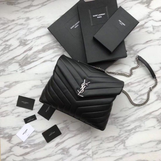 Replica YSL Saint Laurent Classic Large Envelope Bag Silver Hardware