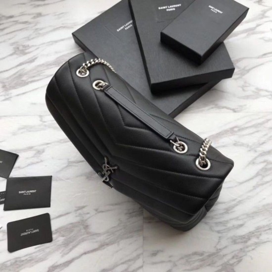 Replica YSL Saint Laurent Classic Large Envelope Bag Silver Hardware