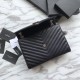 Fake YSL Saint Laurent Envelope Small Bag Grain Embossed Silver Hardware Replica