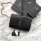 Fake YSL Saint Laurent Medium Reversible Kate Suede and Smooth Leather Black Replica