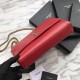 Fake YSL Saint Laurent Medium Reversible Kate Suede and Smooth Leather Red Replica