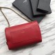 Fake YSL Saint Laurent Medium Reversible Kate Suede and Smooth Leather Red Replica