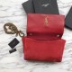 Fake YSL Saint Laurent Medium Reversible Kate Suede and Smooth Leather Red Replica