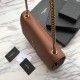 Replica YSL Saint Laurent Medium Reversible Kate Suede and Smooth Leather Brown