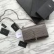 Replica Saint Laurent Medium Kate Monogram Crocodile Leather Shoulder Bag Gray