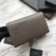 Replica Saint Laurent Medium Kate Monogram Crocodile Leather Shoulder Bag Gray
