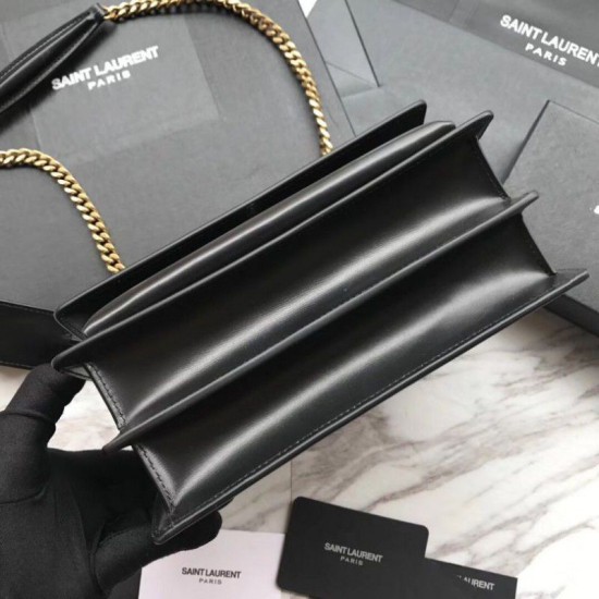 Replica YSL Saint Laurent Sunset Medium Smooth leather Back Gold Hardware