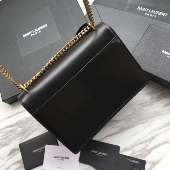 Replica YSL Saint Laurent Sunset Medium Smooth leather Back Gold Hardware