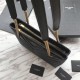 Fake YSL Saint Laurent Tribeca Small Shopping Bag Grain Embossed Leather Black Replica Replica YSL Saint Laurent Tribeca Small Shopping Bag Grain Embossed Leather Black