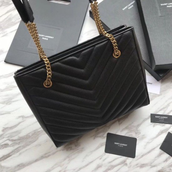 Fake YSL Saint Laurent Tribeca Small Shopping Bag Grain Embossed Leather Black Replica Replica YSL Saint Laurent Tribeca Small Shopping Bag Grain Embossed Leather Black