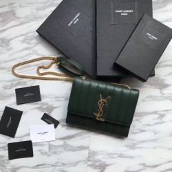 Replica YSL Saint Laurent Vicky Large Bag Green