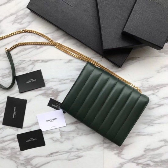 Replica YSL Saint Laurent Vicky Large Bag Green