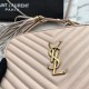 Replica YSL Saint Laurent Medium LouLou Chain Bag Matelasse Leather Apricot