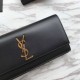 Fake YSL Saint Laurent Classic Monogram Wallet Smooth Leather Black Replica