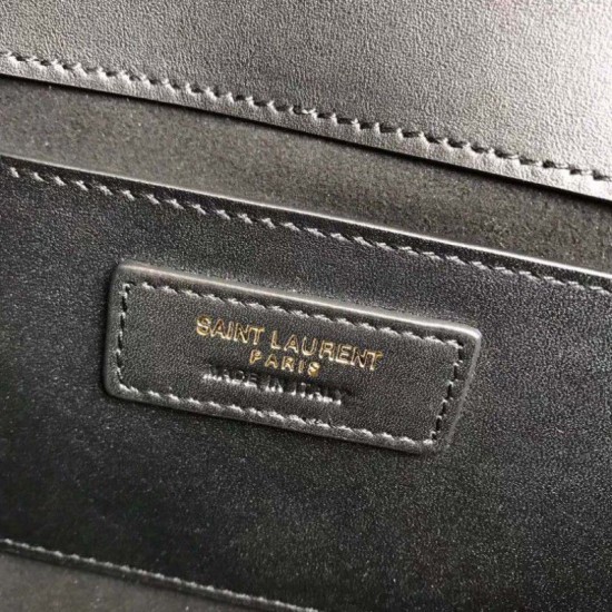 Fake YSL Saint Laurent Classic Monogram Wallet Smooth Leather Black Replica