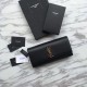 Fake YSL Saint Laurent Classic Monogram Wallet Smooth Leather Black Replica