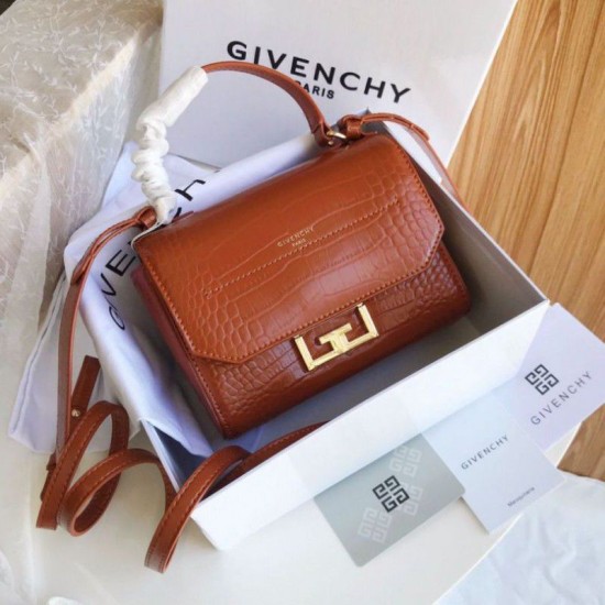 Fake Givenchy Eden Mini Crocodile Pattern Bag Yellow Replica