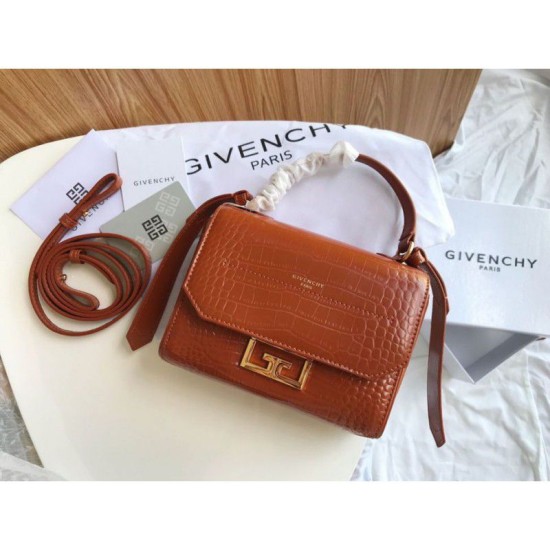 Fake Givenchy Eden Mini Crocodile Pattern Bag Yellow Replica