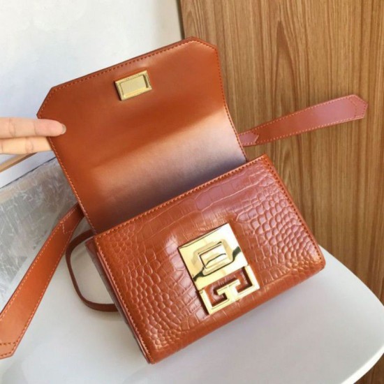 Fake Givenchy Eden Mini Crocodile Pattern Bag Yellow Replica