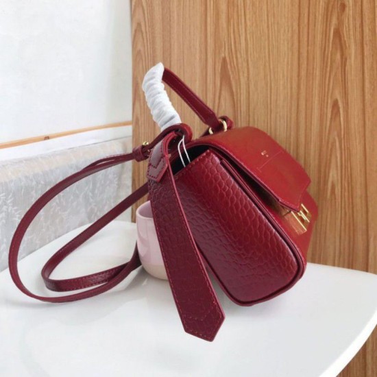 Fake Givenchy Eden Mini Crocodile Pattern Bag Claret Replica